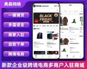 运营版多语言商城多商户跨境电商外贸商城支持TikTokshop内嵌商城|商家入驻一键铺货